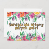 ポーランドの新婚夫婦のためのウェルカムカード ポストカード (正面/裏面)