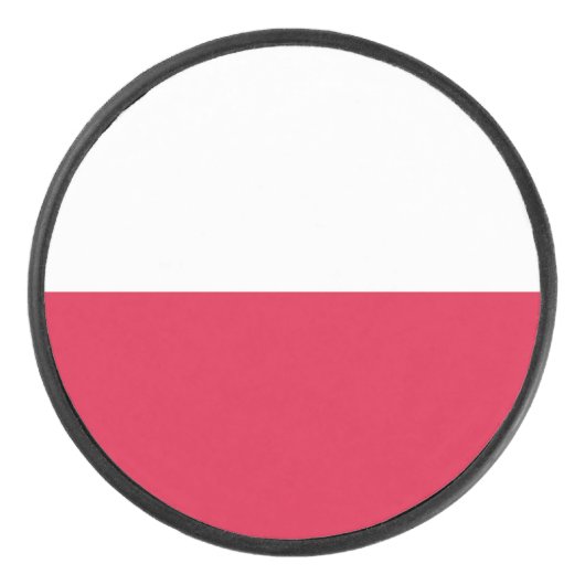 ポーランドの旗 アイスホッケーパック (正面)