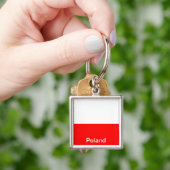 ポーランドの旗 キーホルダー (手)