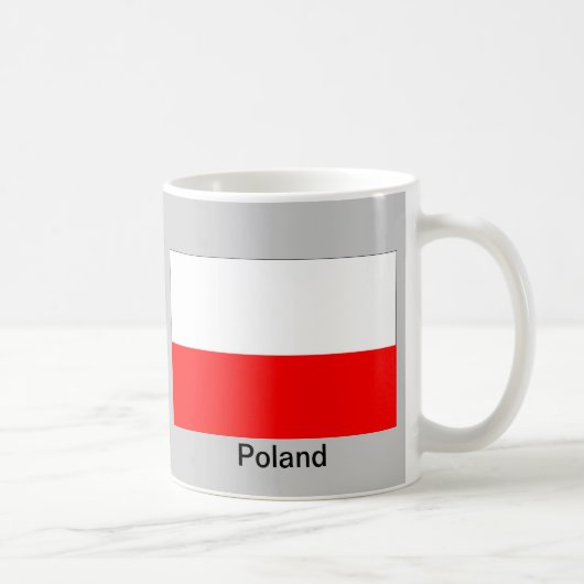 ポーランドの旗 コーヒーマグカップ (右)