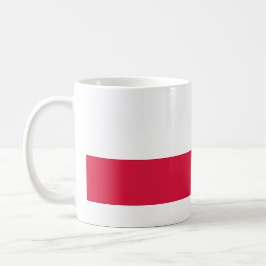 ポーランドの旗 コーヒーマグカップ (左)