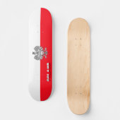 ポーランドの旗 スケートボード (正面)