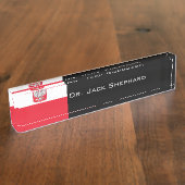 ポーランドの旗 デスクネームプレート (側面)