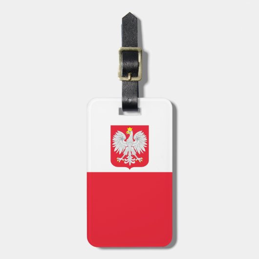 ポーランドの旗 ラゲッジタグ (正面縦)