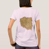 ポーランドの旗+地図+テキストTシャツ Tシャツ (裏面)