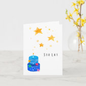 ポーランドの最後の誕生日の名前おめでとう カード (黄色い花)