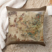 ポーランドの枕の旧式な地図 クッション (ブランケット)