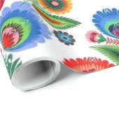 ポーランドの民俗花 ラッピングペーパー (ロールコーナー)