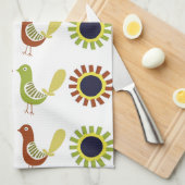 ポーランドの民俗鳥、台所タオル キッチンタオル (四つ折り)