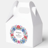 ポーランドの民族ポーランドの花柄の伝統的なヴィンテージ フェイバーボックス (正面)
