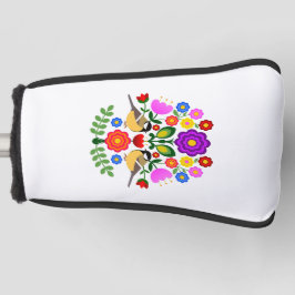 ポーランドの民芸 - 花の刺繍模様と切り絵 ゴルフヘッドカバー