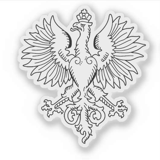 ポーランドの白鷲現代国家象徴 シール (正面)