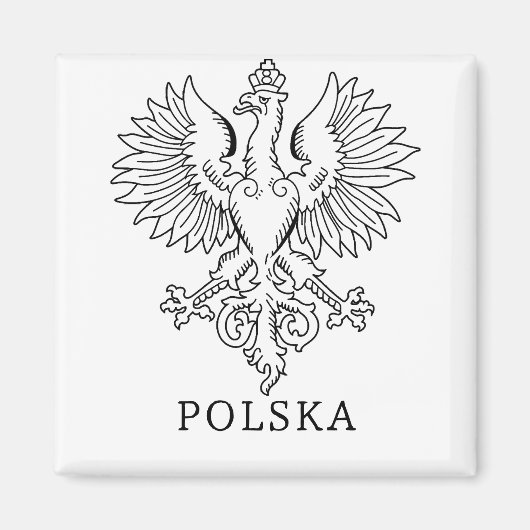 ポーランドの白鷲現代国家象徴 マグネット (正面)