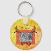 ポーランドの祖母は私のバビドラゴンフライを愛する キーホルダー (正面)