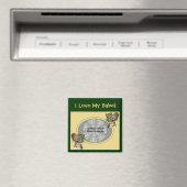 ポーランドの祖母は私のバブチの子犬の写真を愛する マグネット (インサイチュ (食洗機))