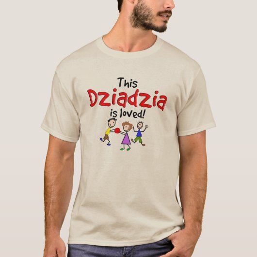 ポーランドの祖父のTシャツDziadziaは愛されます Tシャツ (正面)