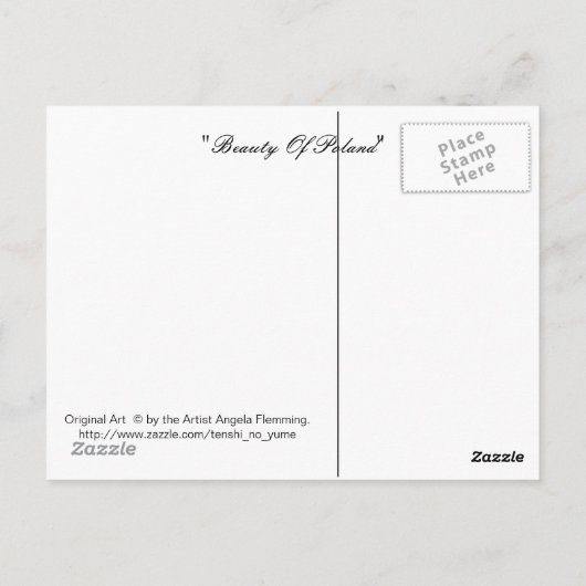 ポーランドの美しさ ポストカード (裏面)