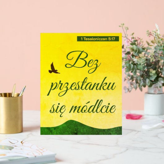 ポーランドの聖書の聖句 | Werset Biblijny | ポーランド アクリルサイン (ウェディング)