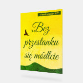 ポーランドの聖書の聖句 | Werset Biblijny | ポーランド アクリルサイン (傾斜)