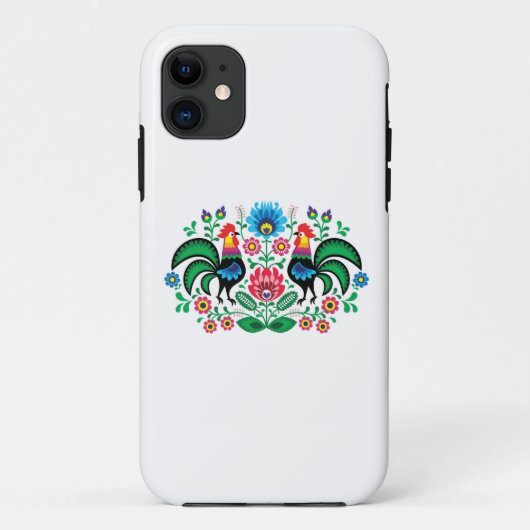 ポーランドの花の刺繍、伝統的な民俗パターン Case-Mate iPhoneケース (裏面)