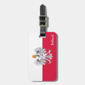 ポーランドの荷物タグ、愛国的なポーランド国旗 ラゲッジタグ (正面縦)