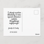 ポーランドの誕生日おめでとうギフト「スト・ラット」 ポストカード (裏面)