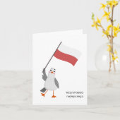 ポーランドの誕生日おめでとう カード (黄色い花)