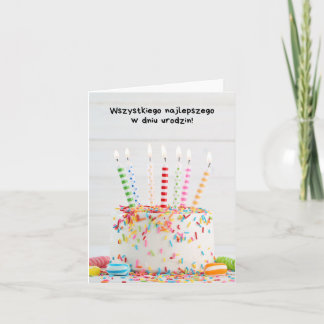 ポーランドの誕生日の願い カード