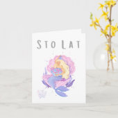 ポーランドの誕生日または名前の日を終了 カード (黄色い花)