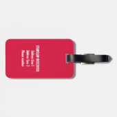 ポーランドの赤と白の鷹 ポーランド語カスタムネーム付き ラゲッジタグ (裏面横)