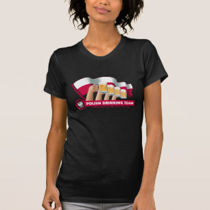 ポーランドの飲むチーム女性 Tシャツ