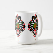 ポーランドの高地のフォークパターン – Parzenica コーヒーマグカップ (正面右)