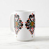 ポーランドの高地のフォークパターン – Parzenica コーヒーマグカップ (正面左)