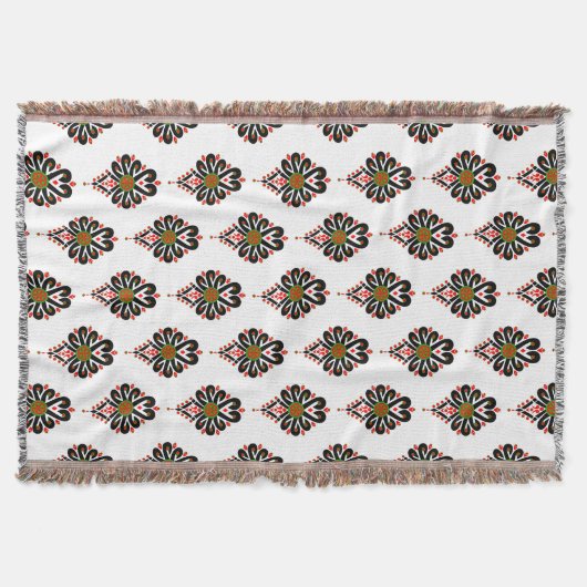 ポーランドの高地のフォークパターン – Parzenica スローブランケット (正面)