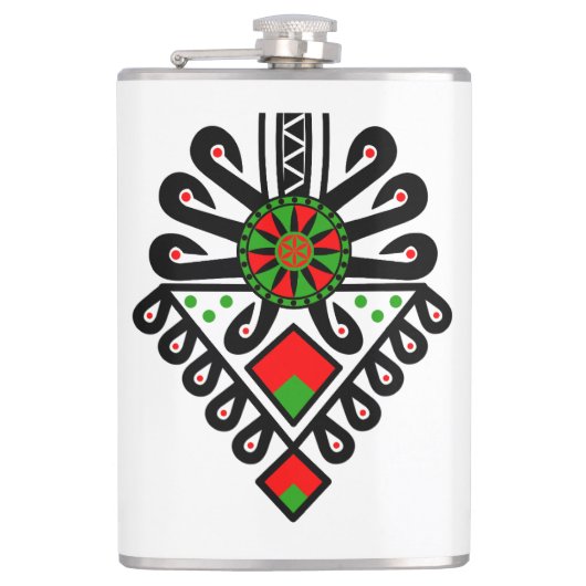 ポーランドの高地のフォークパターン – Parzenica フラスク (正面)