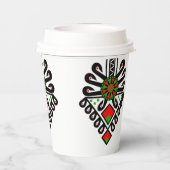 ポーランドの高地のフォークパターン – Parzenica 紙コップ (裏面)