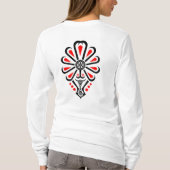 ポーランドの高地のフォークパターン – Parzenica Tシャツ (裏面)