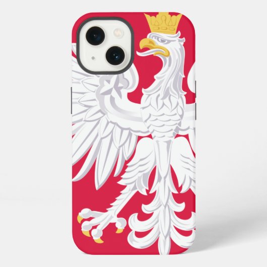 ポーランドの鷲ポーランドiPhoneケース iPhoneケース (裏面)
