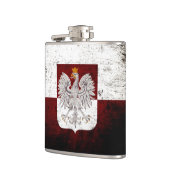 ポーランドの黒くグランジな旗 フラスク (左)