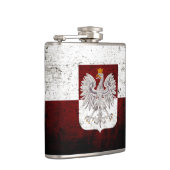 ポーランドの黒くグランジな旗 フラスク (右)