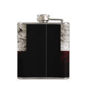 ポーランドの黒くグランジな旗 フラスク (裏面)