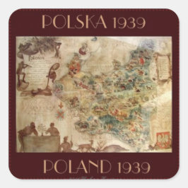 ポーランドの1939地図 スクエアシール