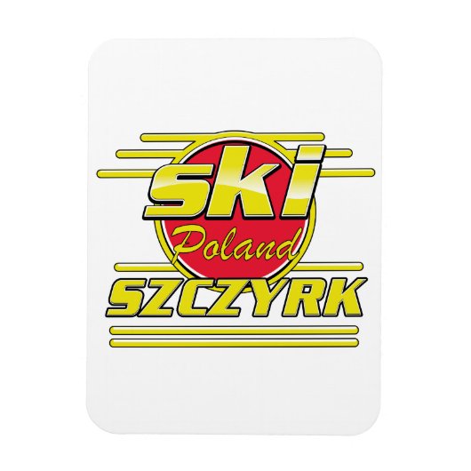ポーランドのSzczyrkスキー80年代ロゴ マグネット (縦)