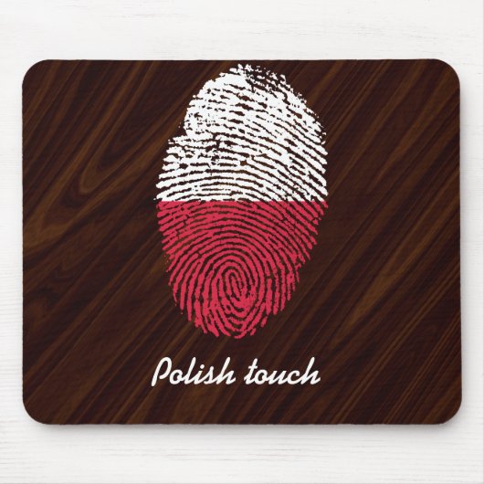 ポーランドのtouchの指紋の旗 マウスパッド (正面)