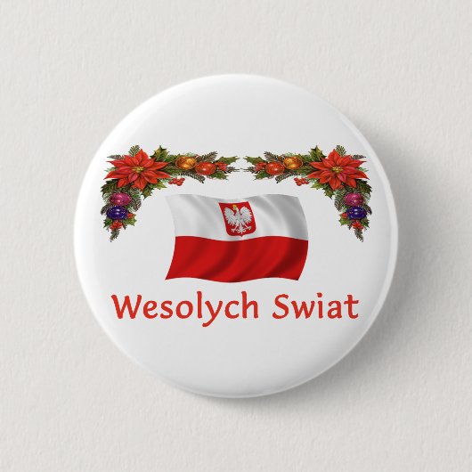 ポーランドのWesolych Swiat 缶バッジ (正面)