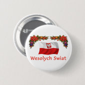ポーランドのWesolych Swiat 缶バッジ (正面&裏面)