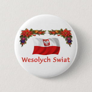ポーランドのWesolych Swiat 缶バッジ