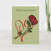 ポーランドはよく赤いバラの花カードを取得 カード (正面)