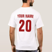 ポーランドアイスホッケーTシャツ(名前と番号付き) Tシャツ (裏面)