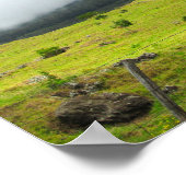 ポーランドアップカントリーで雲が降り注ぐ ポスター (角)